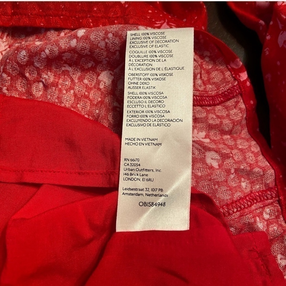 Free People Tess Dress Red and Pink women’s size XS - Picture 11 of 12